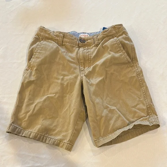 Cat & Jack boys khaki twill chino  Tan Shorts size‎ 12 EUC