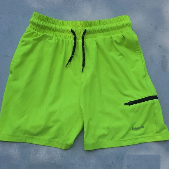 Athletic Works Boys Shorts Medium Lime Green