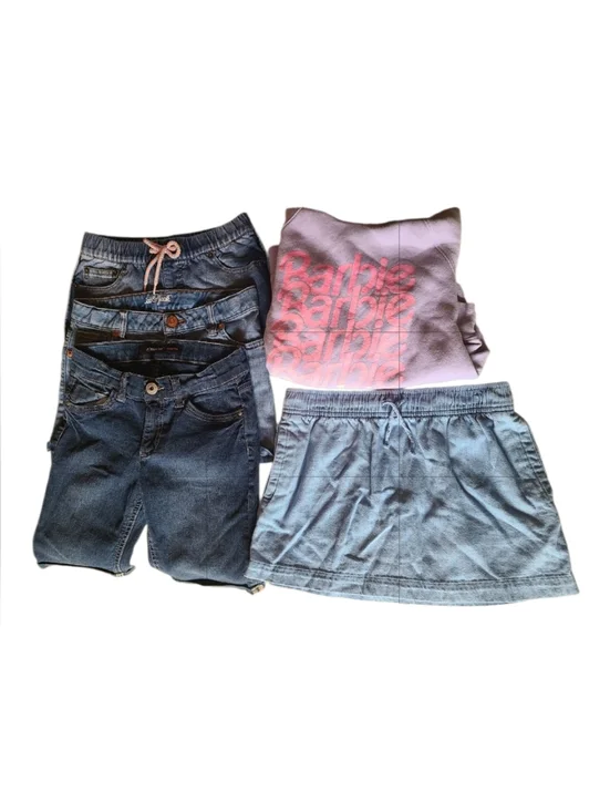 Girls 5 Piece Bundle ON Barbie Hoodie, Shorts  | Jordache Cat & Jack Sz 10/12