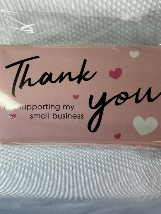 ★ 25 Pink Thank You Cards Boutique Packaging Customer Appreciation