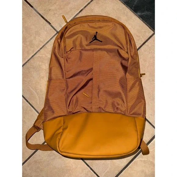 Jordan Jumpman Backpack Brown Gold School Travel Laptop Gym Book Bag Unisex