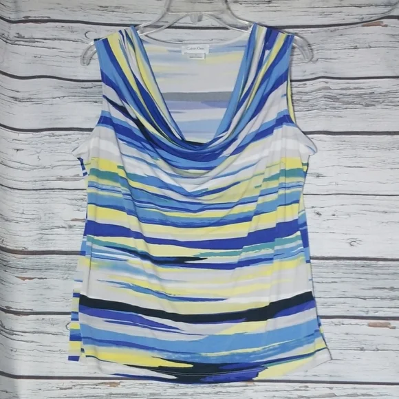 Like new Calvin Klein slouch neck sleeveless top L