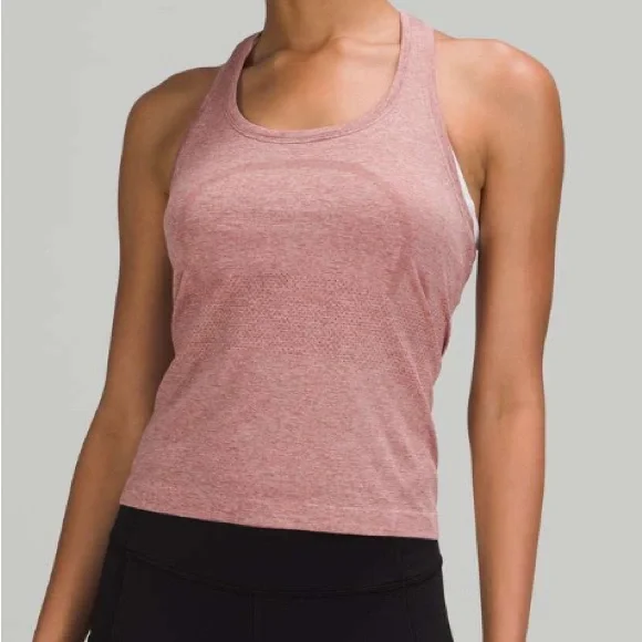 Lululemon Swiftly Tech Racerback Spiced Chai/Pink 2.0 Race Tank Top‎ sz18