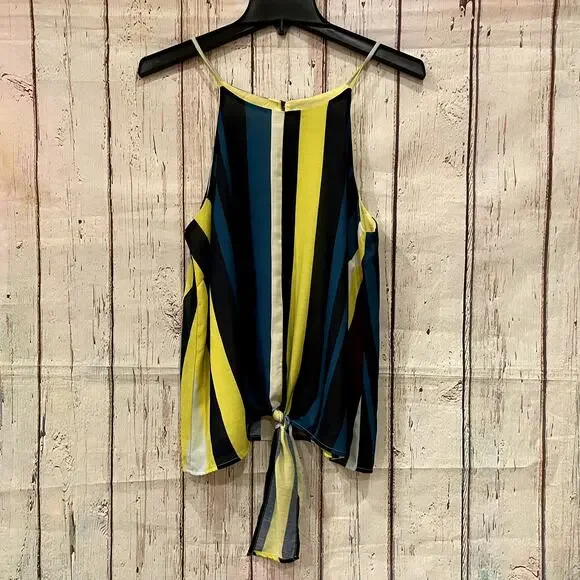 Anthropologie Sunday In Brooklyn Top Women Large Stripe Halter Sleeveless Blouse
