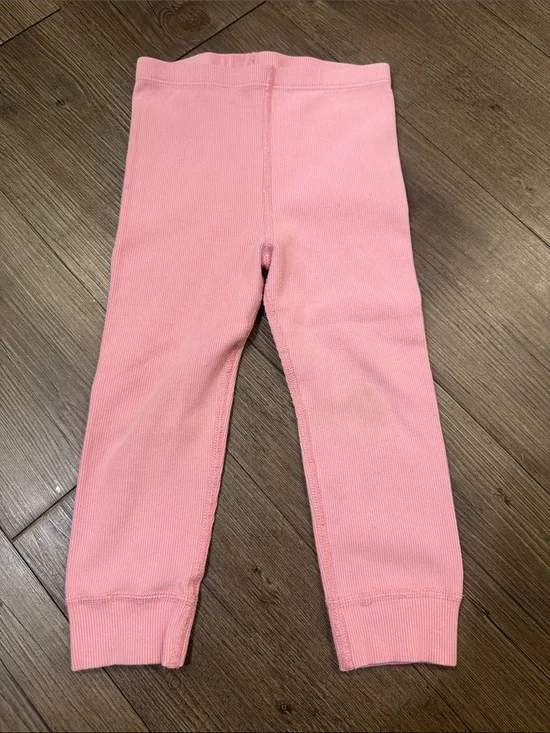 Hanna Andersson Pink Ribbed Leggings. 3T 90cm.