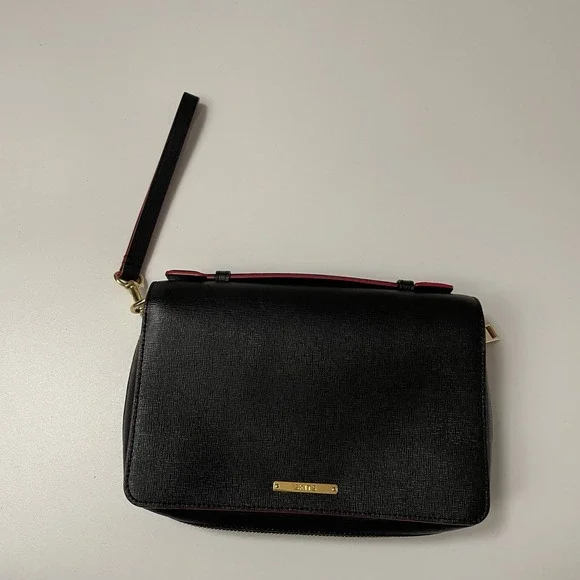 SKITS Providence Clever‎ Saffiano Leather Bag Black Crossbody Tech Bag READ B25