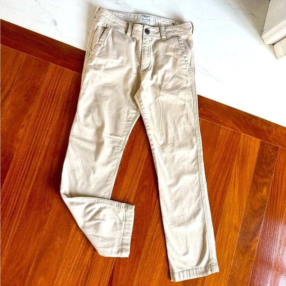 Abercrombie Kids Boys Chinos Pants A&F Slim Straight Casual Formal Size 13 / 14