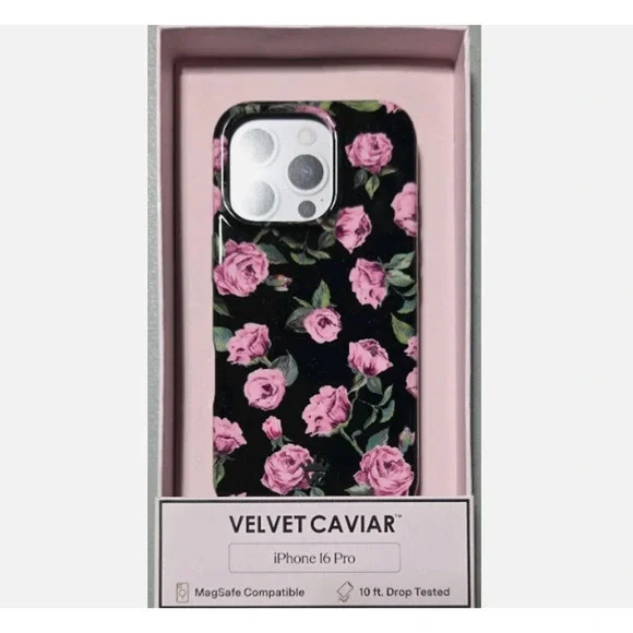 VELVET CAVIAR-MagSafe Case for Apple iPhone 16 Pro-Pink Rose Floral-810161973057