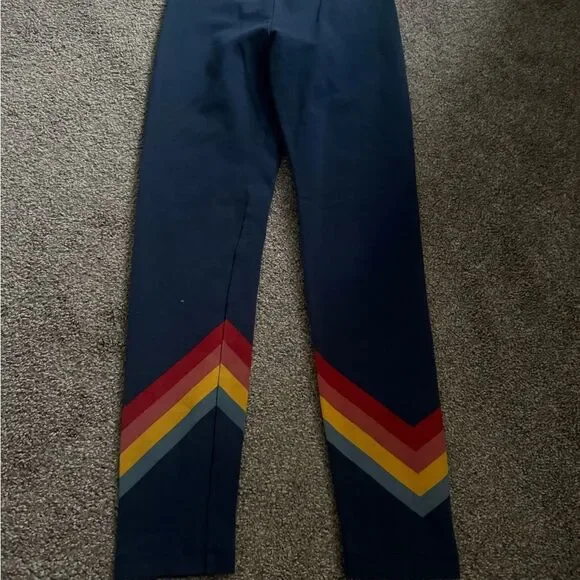 Tea Collection Rainbow Chevron Leggings Sz 10