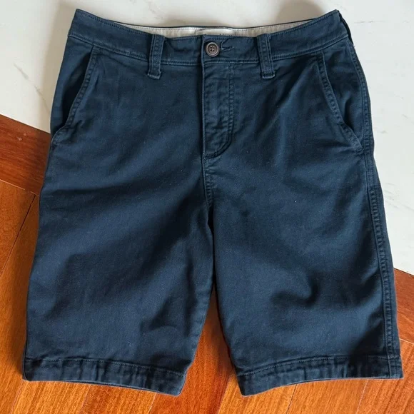 A&F Boys Navy Chino Shorts Size 15/16 Abercrombie & Fitch Kids Bermuda Short