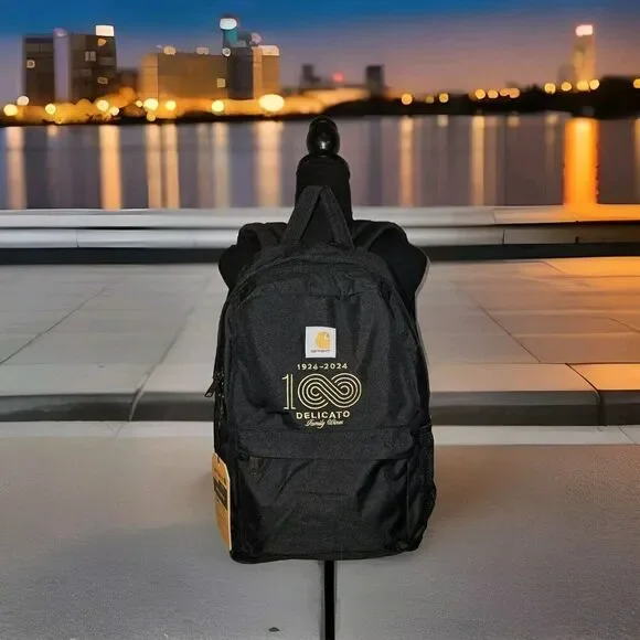 NWT! Carhartt Canvas Trade Backpack Back Pack Book Bag Laptop Black 17x12x6
