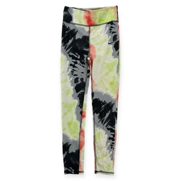 Nike Active Leggings Girls Large High Rise Full Length Tight‎ Fit Tie Dye NWT