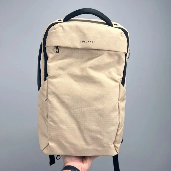 Solgaard The Endeavor Backpack Sand Beige Laptop Travel Bag Mens NWOT