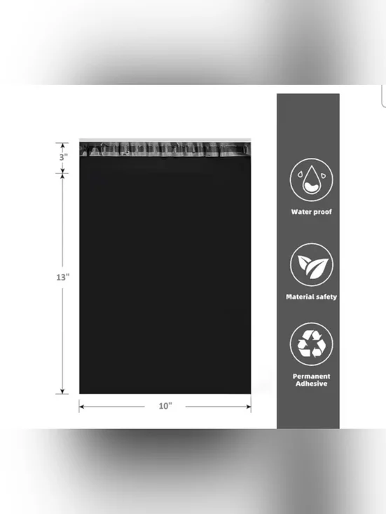 10x13 Black Poly Mailers Qty 20
