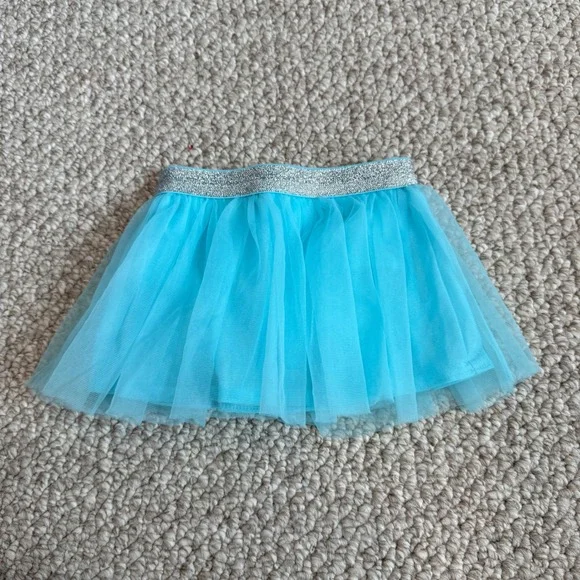 Garanimals Baby Girl Aqua‎ Blue Tutu Skirt Glitter Waistband Size 3-6 Months