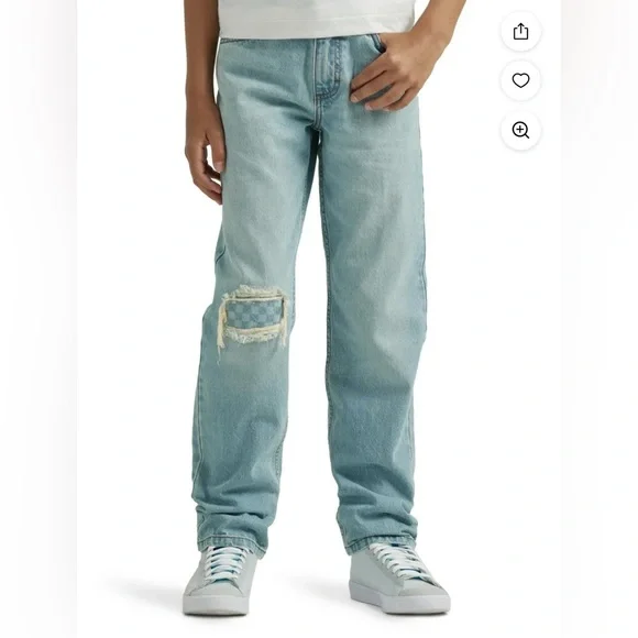 Wrangler Boy's Relaxed Fit Tapered Leg Jean with Adjust-to-Fit Waistband 14 slim
