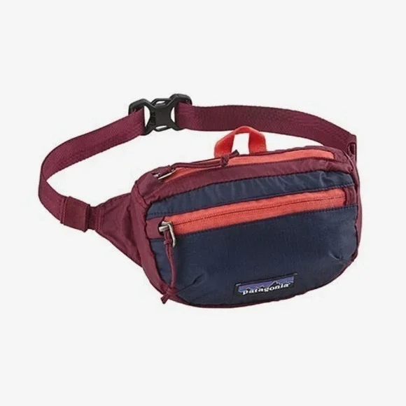 NWOT PATAGONIA lightweight travel mini hip bag navy PINK Casual OUTDOOR