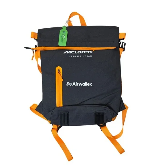 McLaren‎ Formula 1 Team Airwallex Backpack Grey Orange Roll Top Racing Bag NEW
