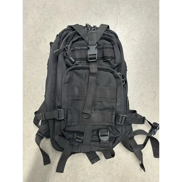 Condor Compact Assault Tactical Backpack Black MOLLE EDC Range Hiking Pack