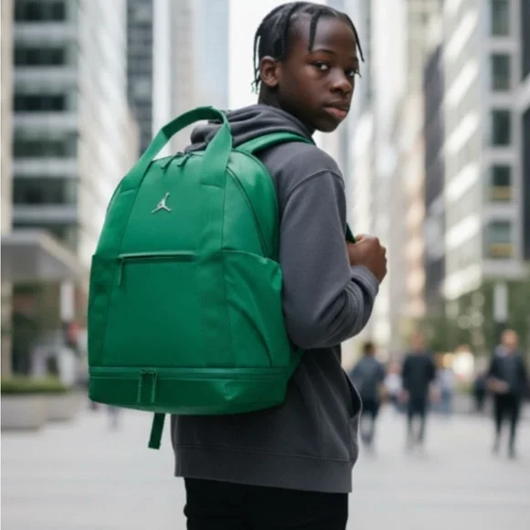 Nike Jordan L28 Alpha Pine Green Shoe Garage Backpack Unisex Gym School NWT