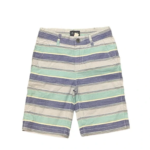 Childrens Place Boys Blue Striped‎ Shorts Size 7 Adjustable Waist