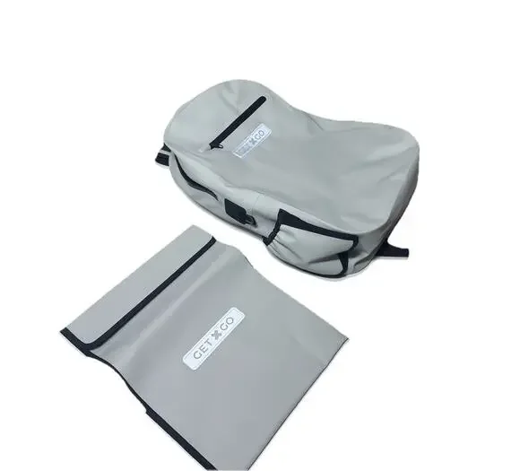 GetXGo Go Bag & Document Pouch Combo Fireproof Water Resistant Gray Nylon Set