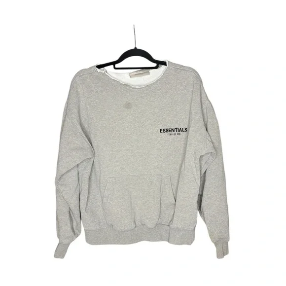 Essentials fear of God grey crew neck sweatshirt size XS