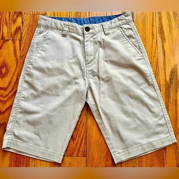 Classic Chaps Girls 14 Khaki School Uniform Shorts Rolled Oat Preppy Minimalist