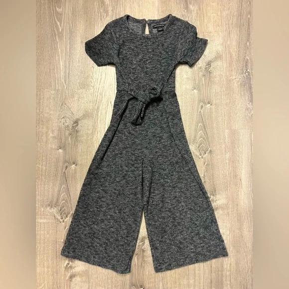 Girl's‎ Something Navy Gray Jumpsuit- Size 5- Pre-owned