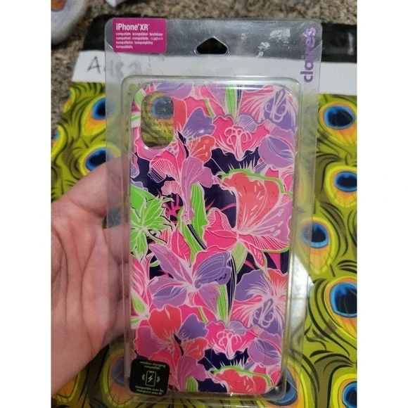 Iphone xr case Bright Neon Tropical Floral Flower