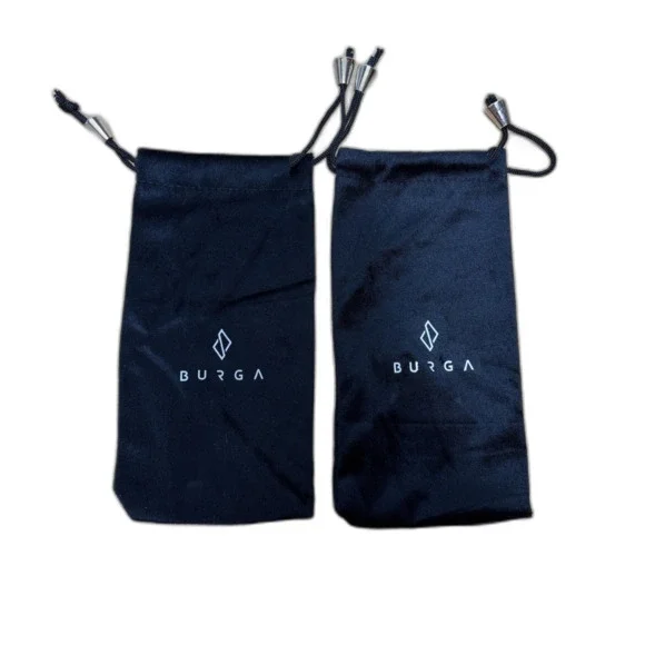 Two Burga iPhone Black Case Holders Cinch Sack Travel Storage Bag Organizer