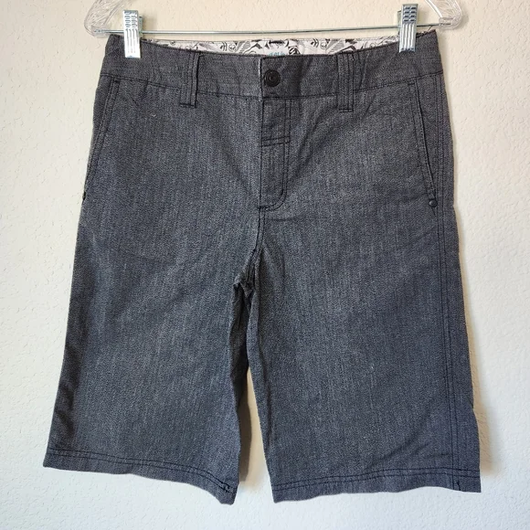 Young Man's Shawn White Gray Skater Mid Length Shorts Size 16
