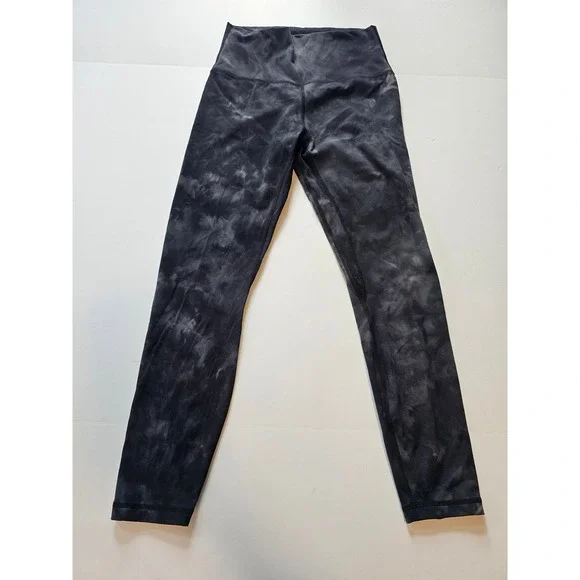 Zyia Active Leggings Kids 8 10 Black Tie Dye‎ High Waisted Athletic