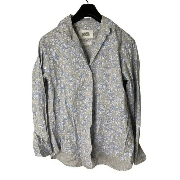 Grayson by Frank & Eileen 100% cotton button down shirt floral women's size 3