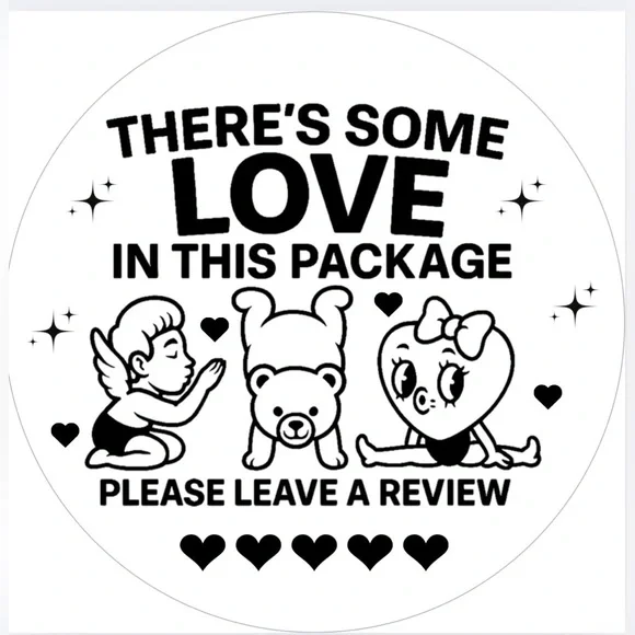 Handmade 50 Count “There’s Some Love in This Package” Round Stickers 2” x 2”