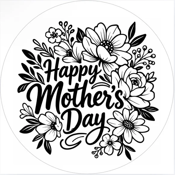 Handmade 50 Count Happy Mother’s Day Stickers 2” x 2”