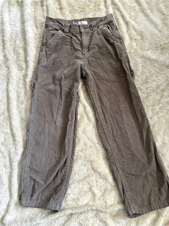 OLD NAVY Girl's Retro Brown Corduroy Pants Size 12