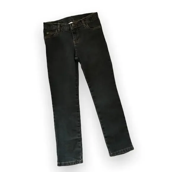 Carter's Girls Jeans Size 6X Black‎ Skinny Denim Stretchy Adjustable Waist NEW