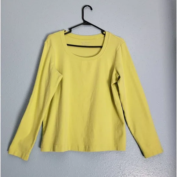 Chicos Shirt Womens 2 Green Long Sleeve