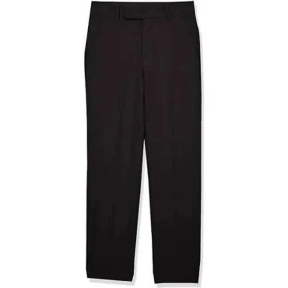 Calvin Klein Dress Pants Kids Size 12 Black Slim Fit Flat Front Stretch NWT