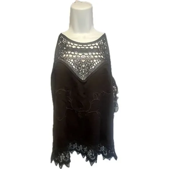 Crochet Lace Goth Boho Bathing Suit Coverup Women’s One Size