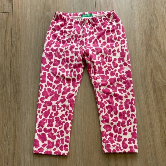 United Colors‎ Of Benetton Pink Patterned Kids Leggings