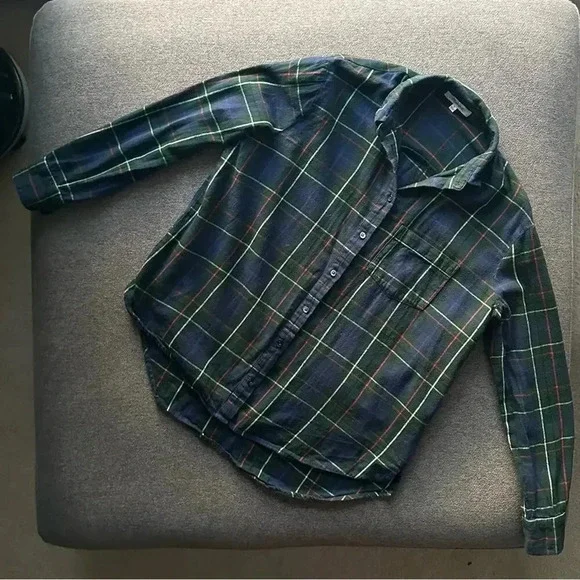Madewell Plaid Flannel Long Sleeve Button Down Shirt Small