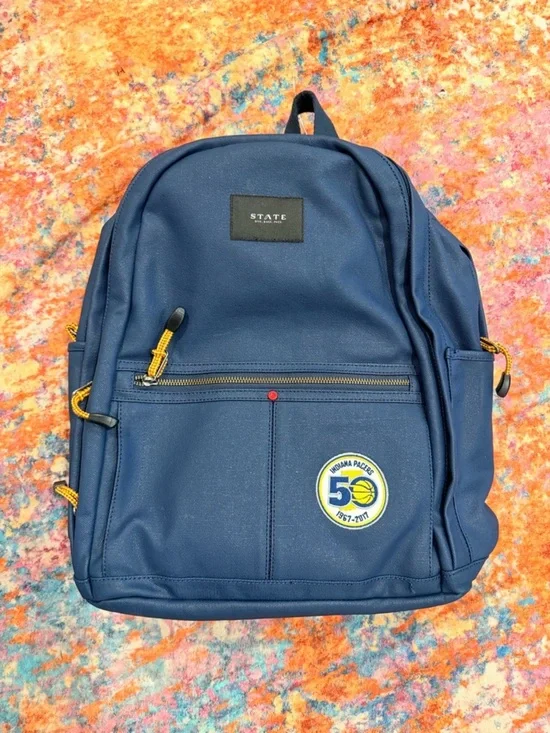 STATE Navy Blue Men's Backpack with Indiana Pacers 50th Patch