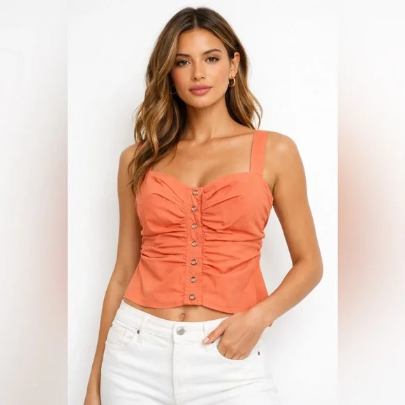 A.L.C Lilah Cropped Sweetheart Top/ Size 6