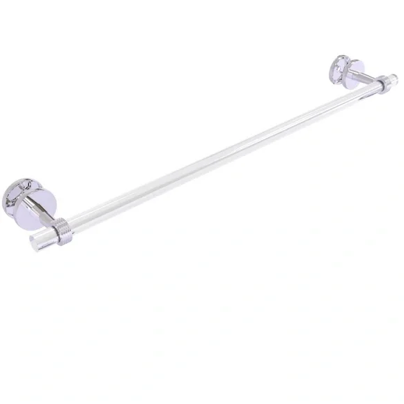 NIB Allied Brass Clearview 30in Satin Chrome Shower Door or Wall Mount Towel Bar