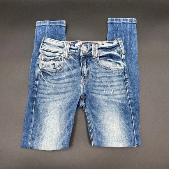 KanCan Signature Kids Girls Mid-Rise Skinny Jeans‎ Size 8 Distressed