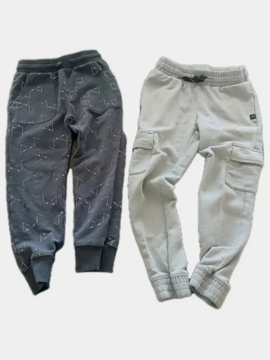 Miles Kids Jogger Bundle Of Two Sweatpants Gray Size:4-5 Athleisure