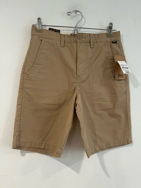 Vans boys  Tan Chino Shorts flat front  14 y