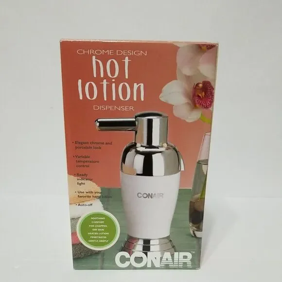 Conair Chrome And White Design Hot Lotion Dispenser HLD31‎ New In Open Box